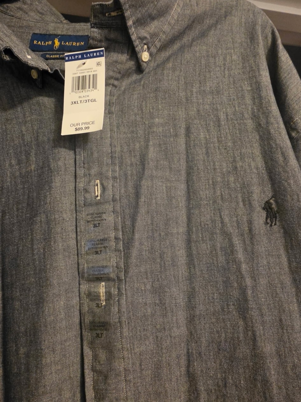 Ralph Lauren Men's Chambray Button-Down Shirt in Denim Blue